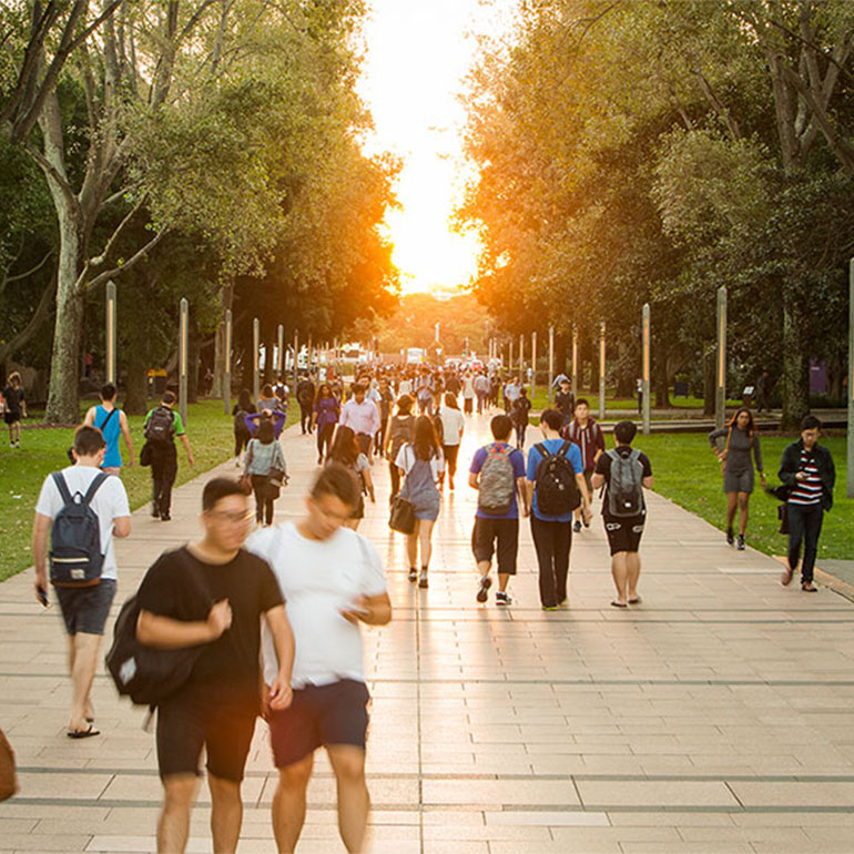 UNSW Walkway at dusk